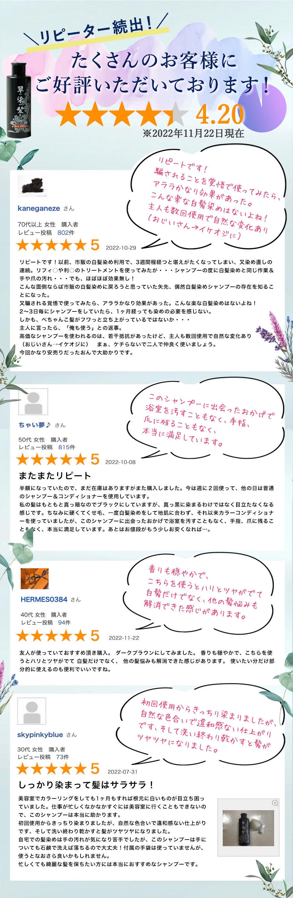 リピーター続出　たくさんのお客様にご好評